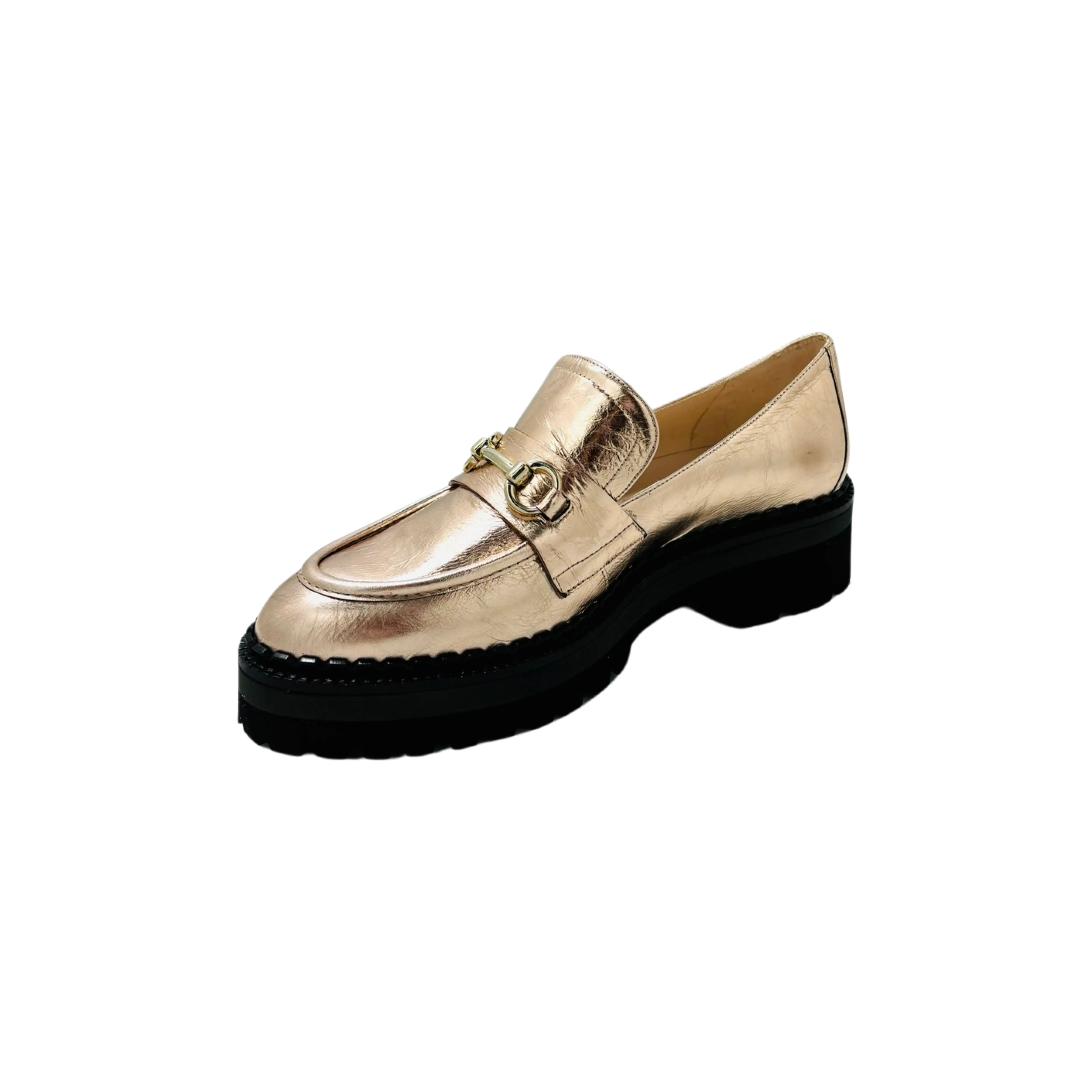 LEN3400 Rose Gold Metallic Loafer