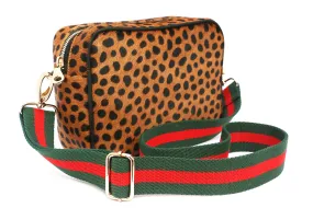 Leopard Square Leather Camera Bag