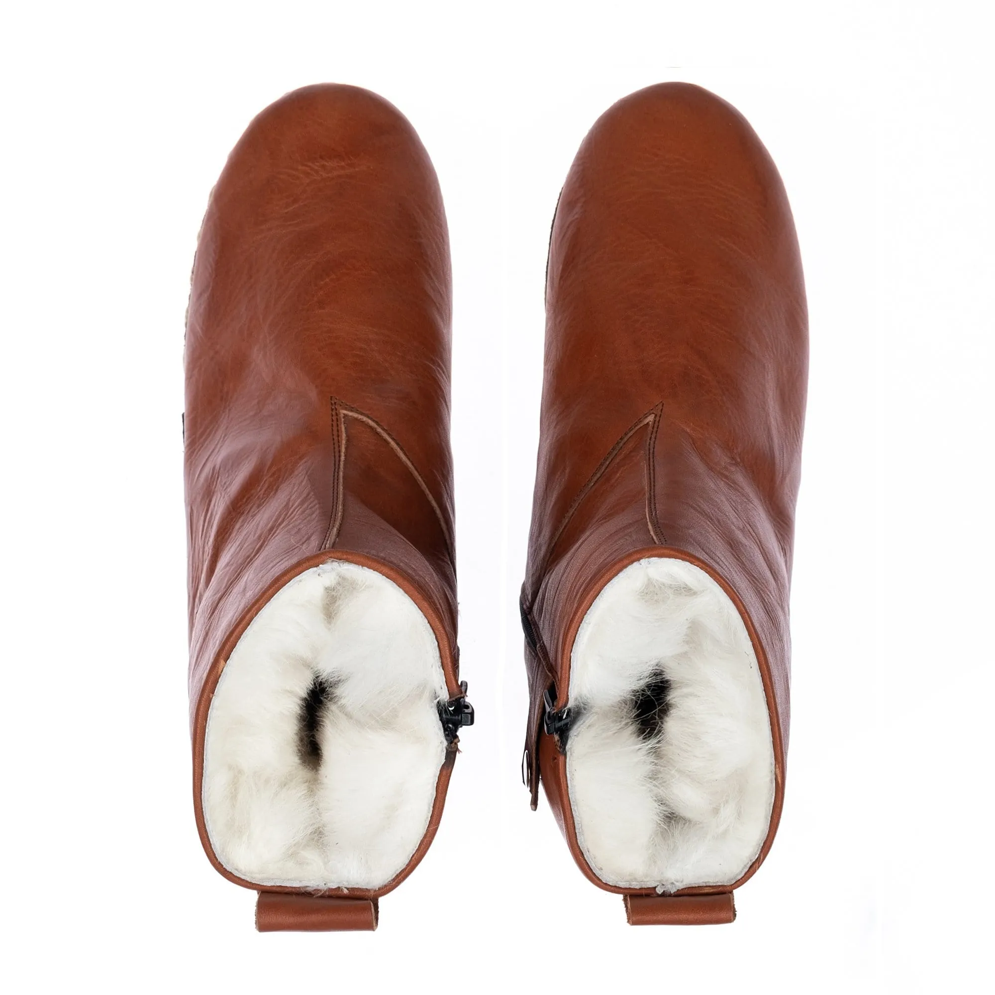 Men's Tan Shearling Boots