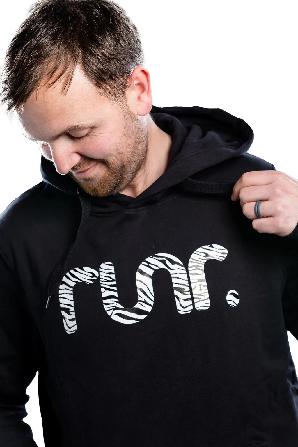 Men's Zebra Print Runr Hoodie