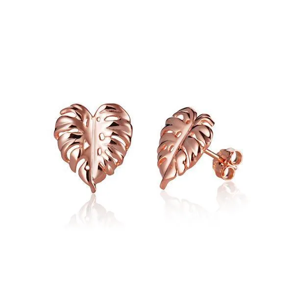 Monstera Leaf Stud Earrings