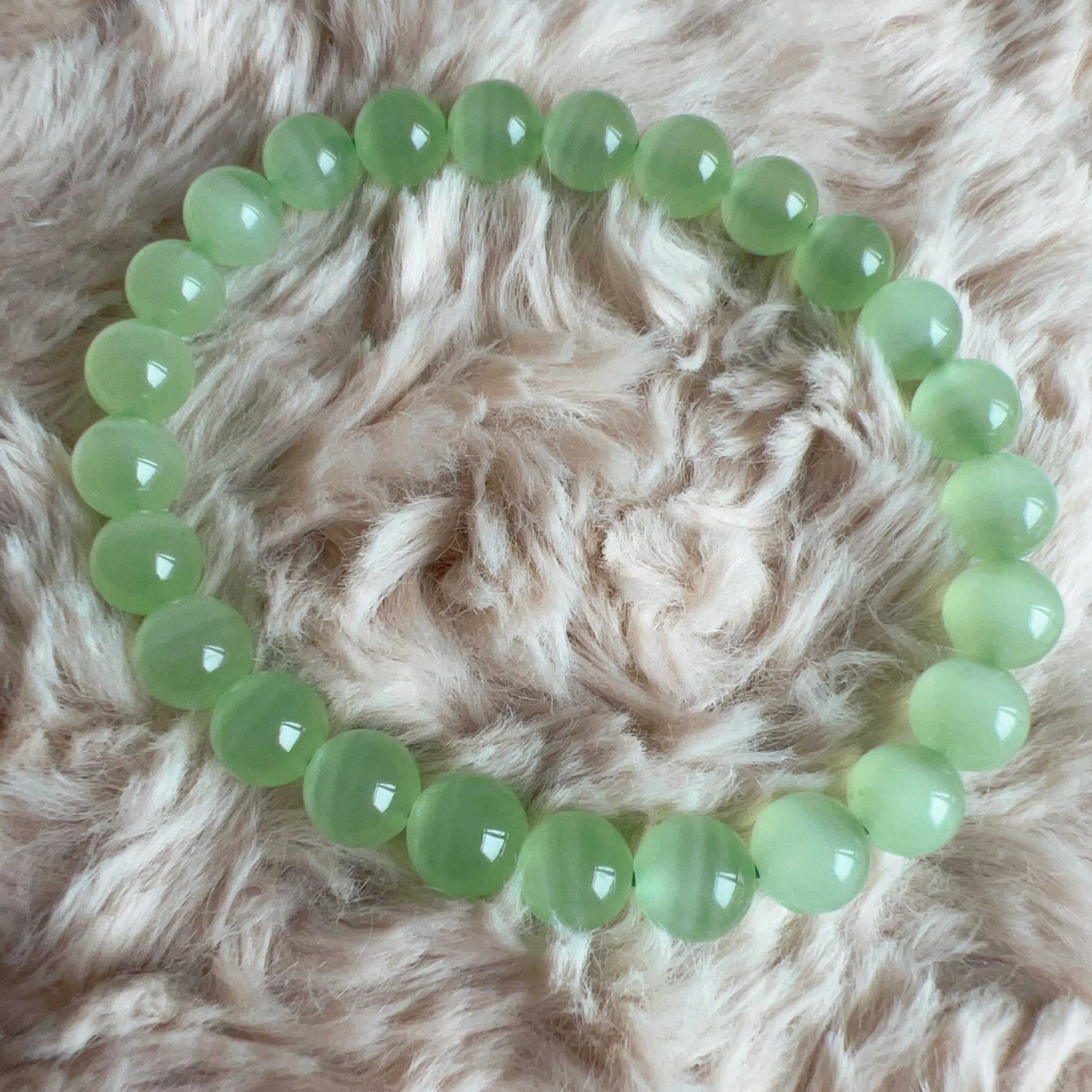 Natural Beautiful Top-grade Green Stone Bracelet 7.8mm Beads | Natural Afghanistan Green Jade Heart Chakra Healing Gemstone