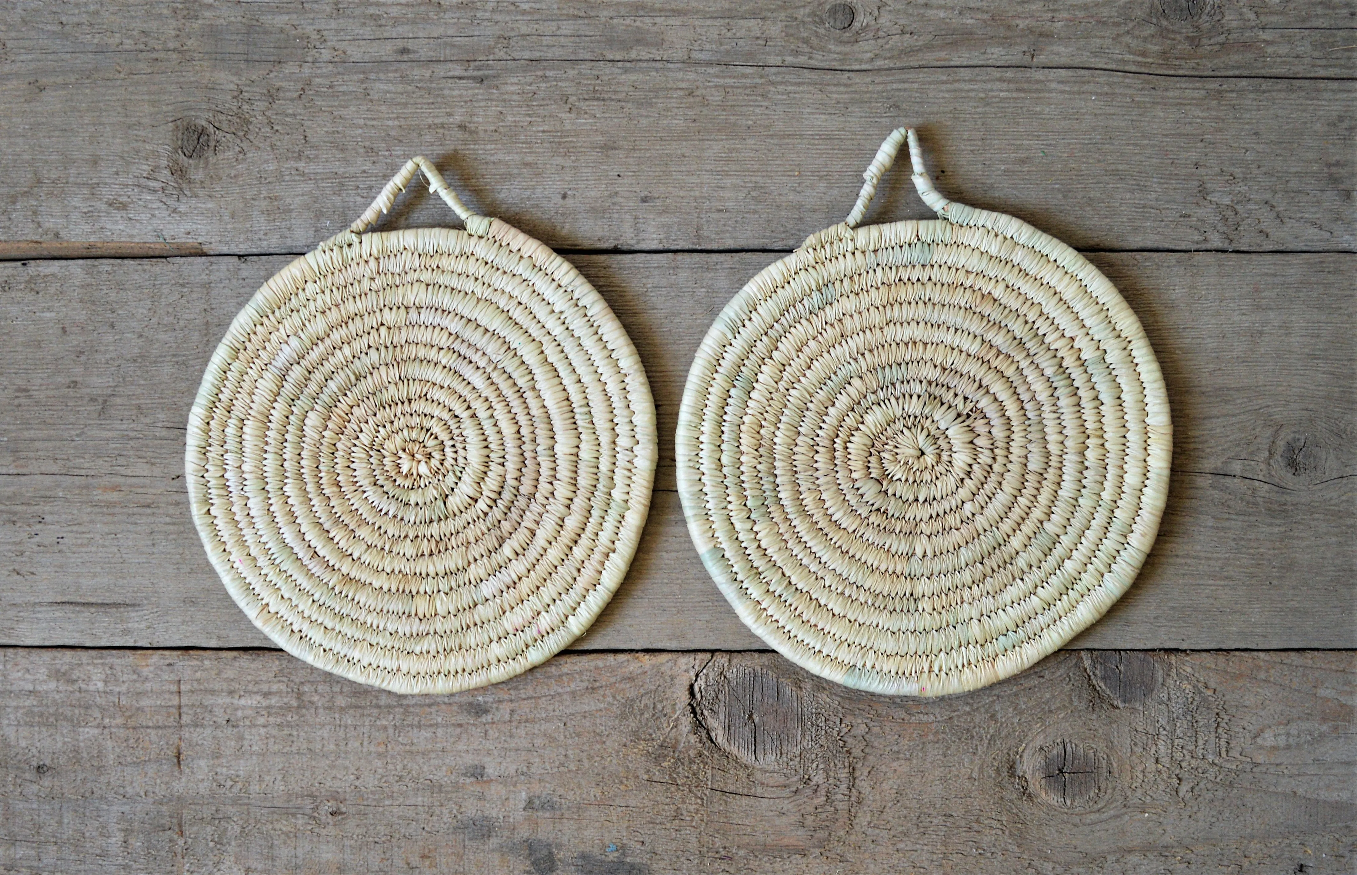 Natural palm trivet, Braided trivet