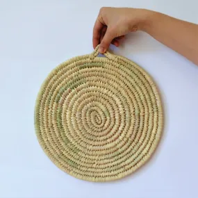 Natural palm trivet, Braided trivet