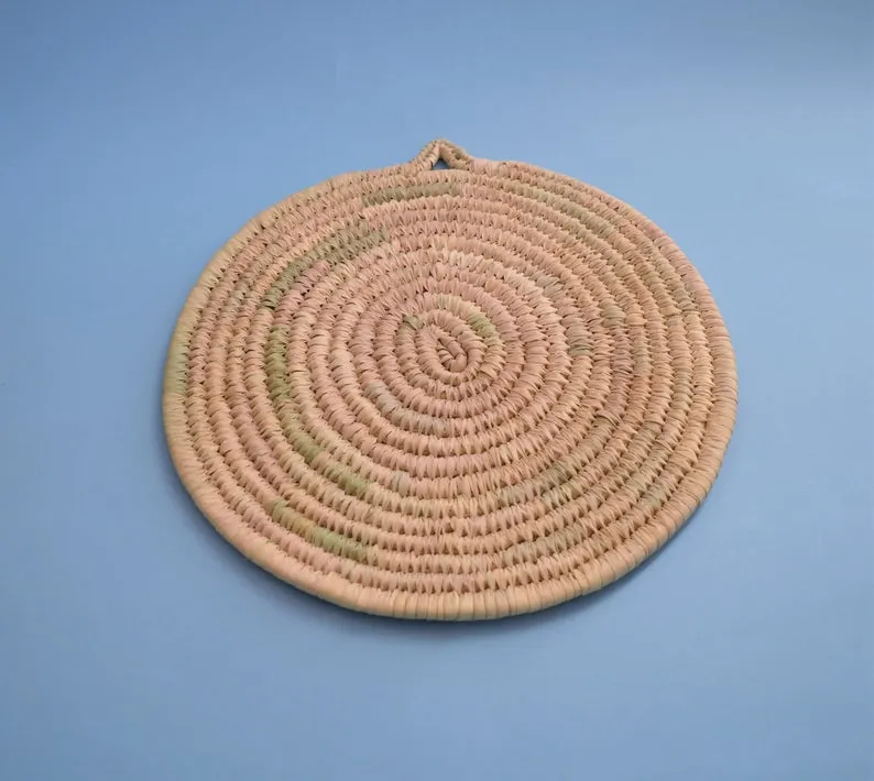 Natural palm trivet, Braided trivet