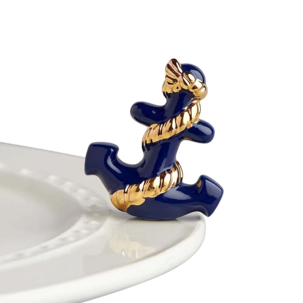 Nora Fleming Anchors Away Blue Anchor Mini A232