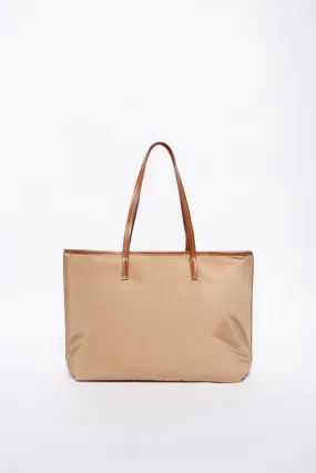 Nylon Maxi Shopper - Camel