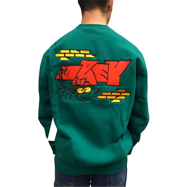 Obey Brick by Brick men's crewneck sweatshirt 112480103 green