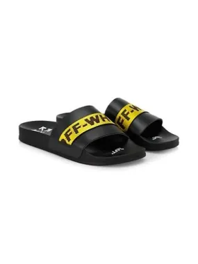 Off-White Industrial Belt Slides- Black/Yellow