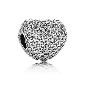 Open My Heart Clip Charm 791427CZ