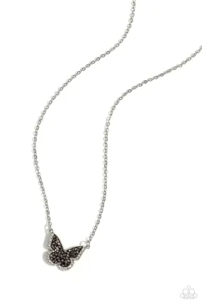 Paparazzi Seize the Smolder Silver Necklace & Earring Set