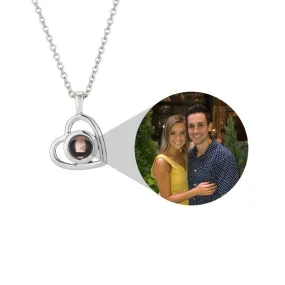 Personalised Cordiform Shape Photo Necklace