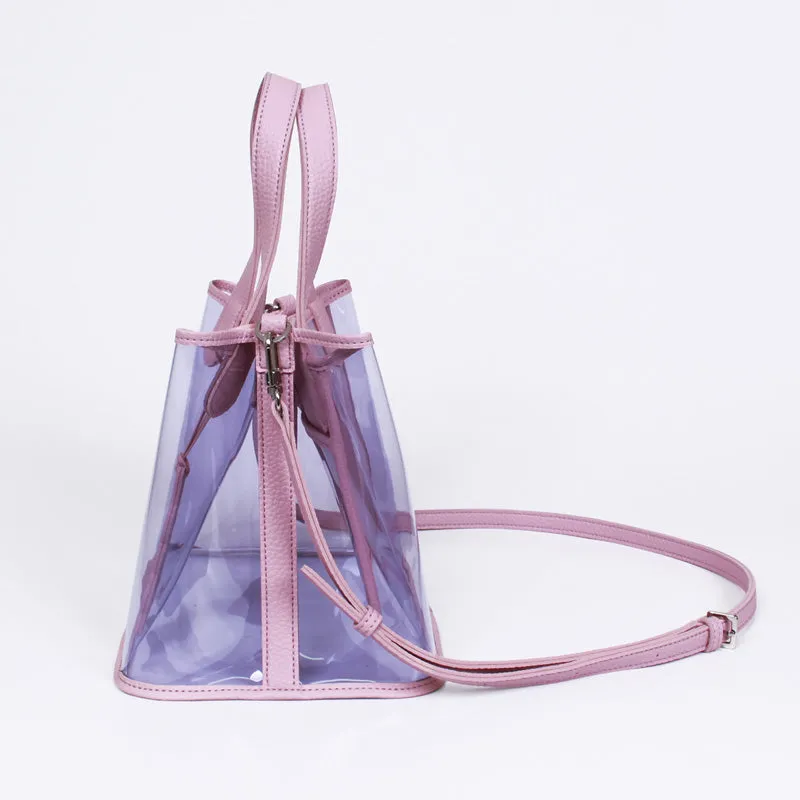 pino summer lavender clear shoulder bag