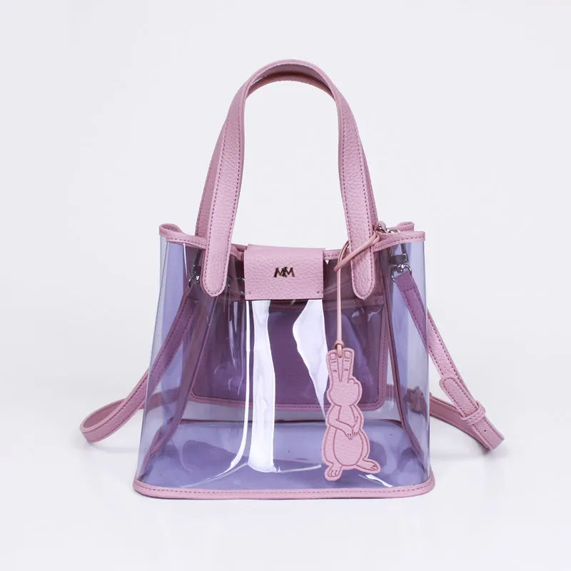 pino summer lavender clear shoulder bag