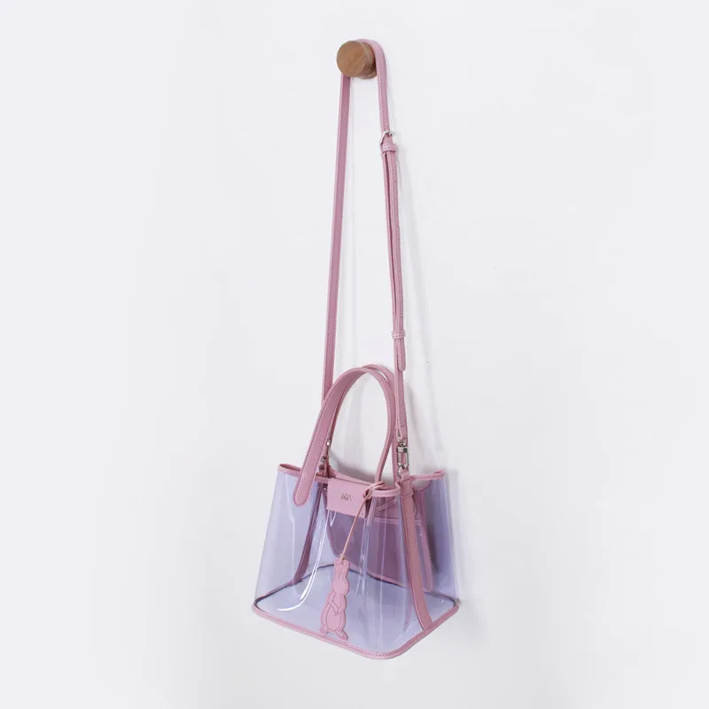 pino summer lavender clear shoulder bag