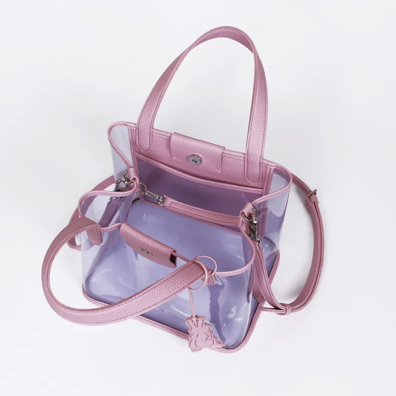 pino summer lavender clear shoulder bag