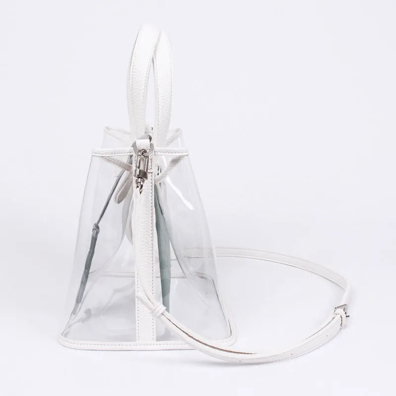 pino summer white & mint clear shoulder bag