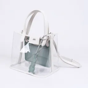 pino summer white & mint clear shoulder bag