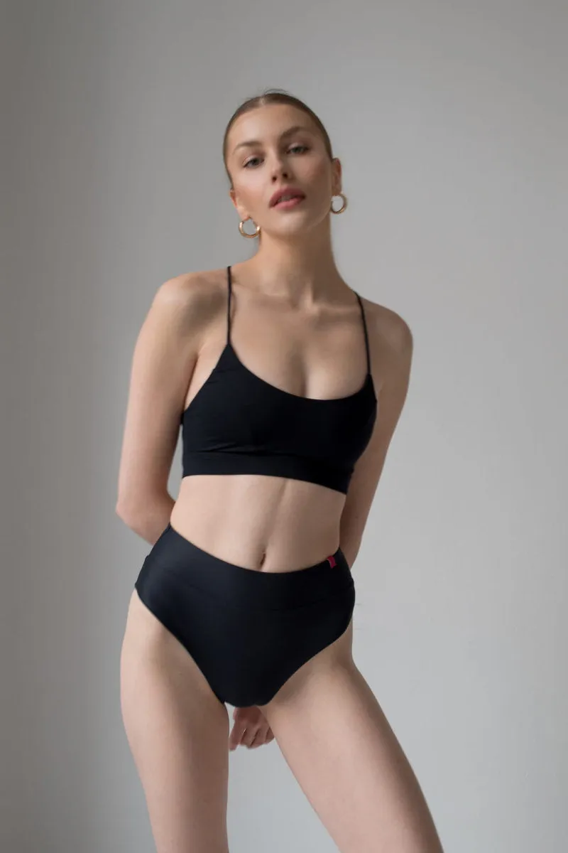 Pole Addict Isla High Waisted Bottoms - Black