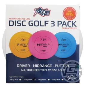 Prodigy Ace Line 3-Disc Beginner Disc Golf Set