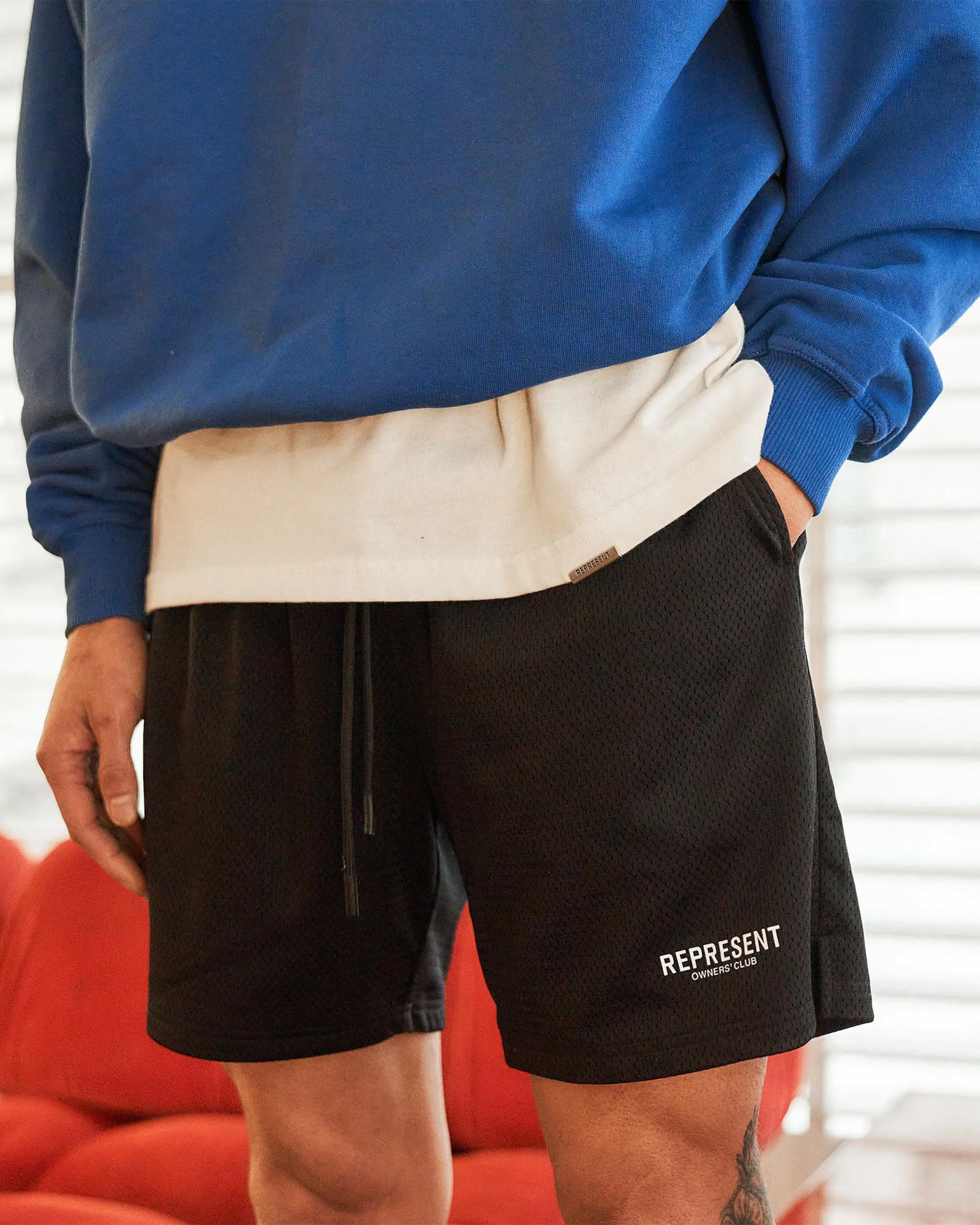 Represent Owners Club Mesh Shorts - Black