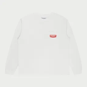 Ride It, Rev It Pocket L/S T-Shirt (White)