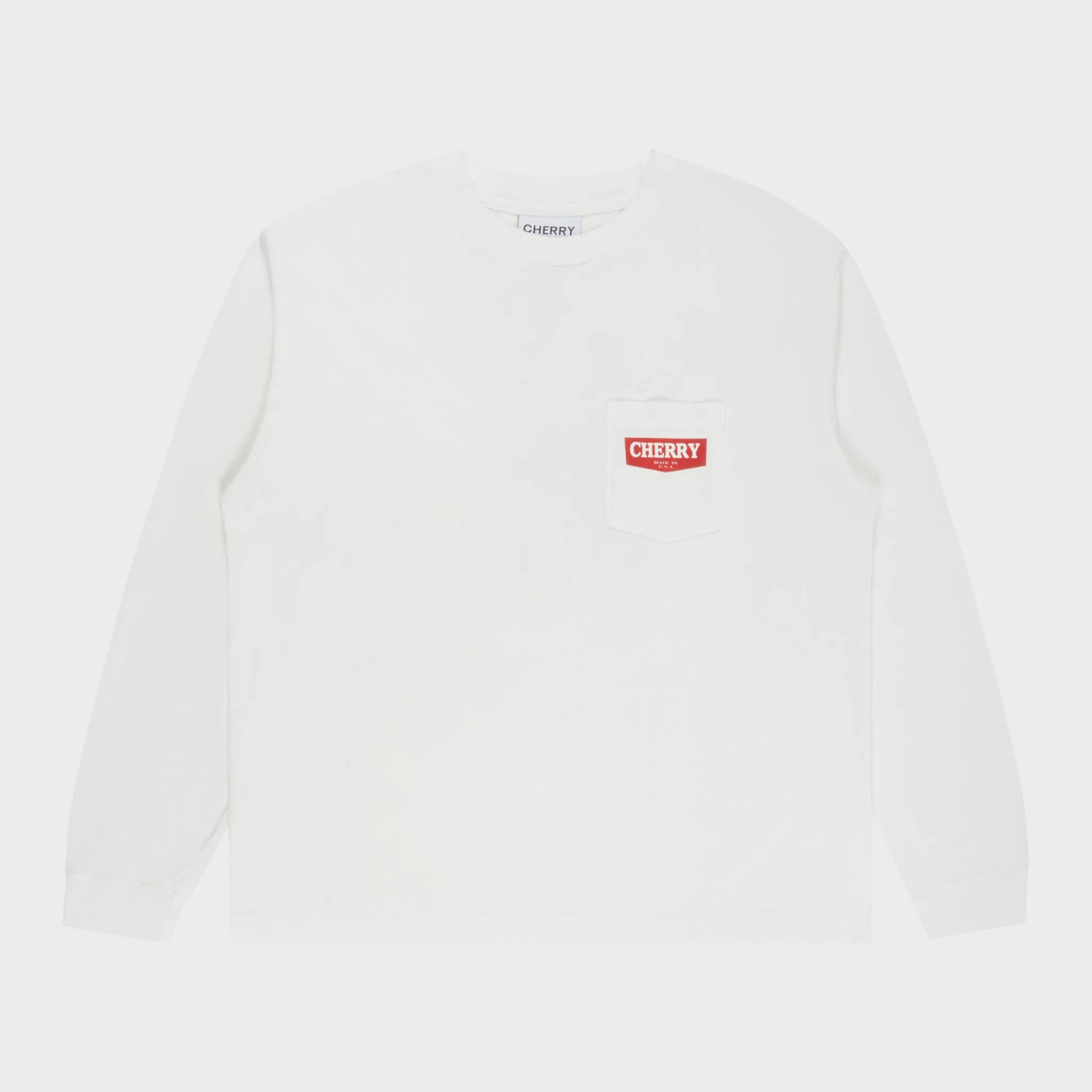 Ride It, Rev It Pocket L/S T-Shirt (White)