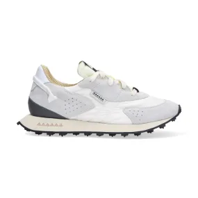 Run Of sneaker Neon camoscio nylon bianco