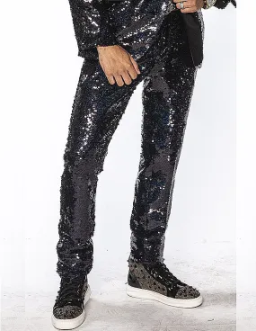 Sequin Pants for Men - Black