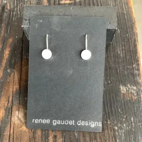 SMALL DROP EARRINGS SILVER   CONCRETE White