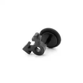 Stainless Steel Gender Symbol Fake Plug Earring - Black