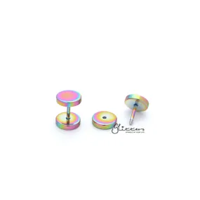 Stainless Steel Round Fake Plug - Multi