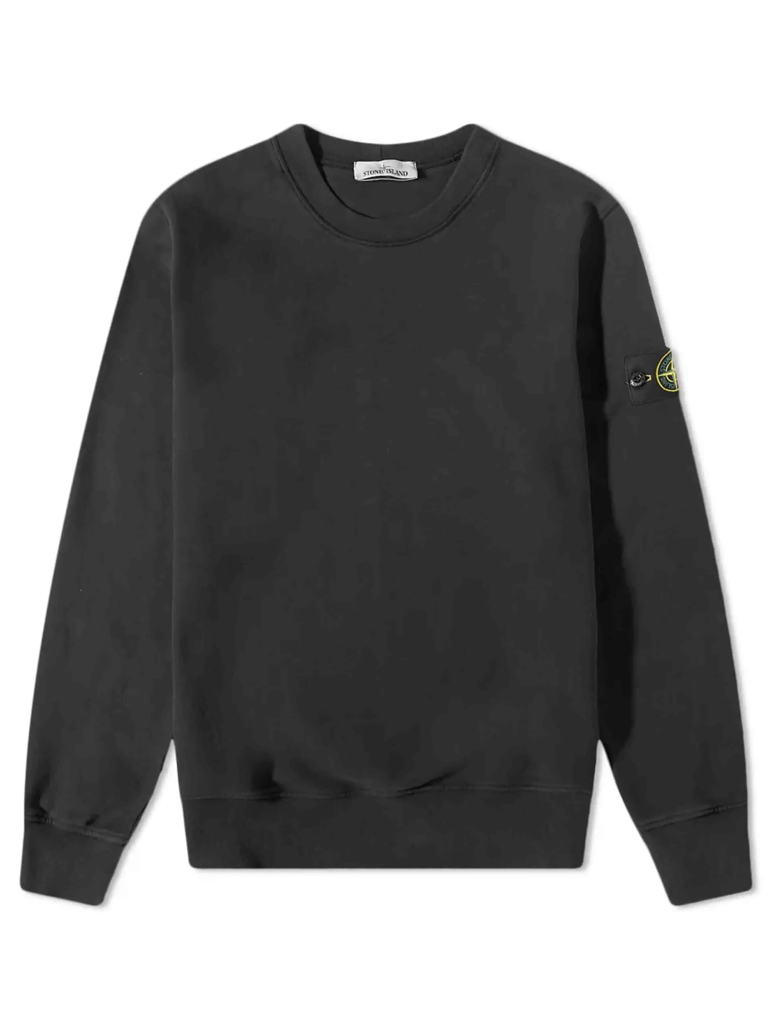 Stone Island Garment Dyed Crew Sweatshirt Black