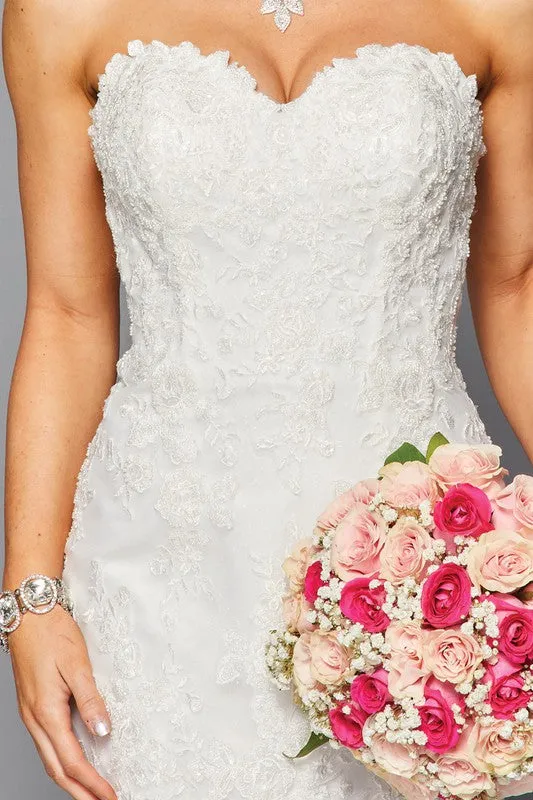 Strapless Sweetheart Neck Bridal Gown