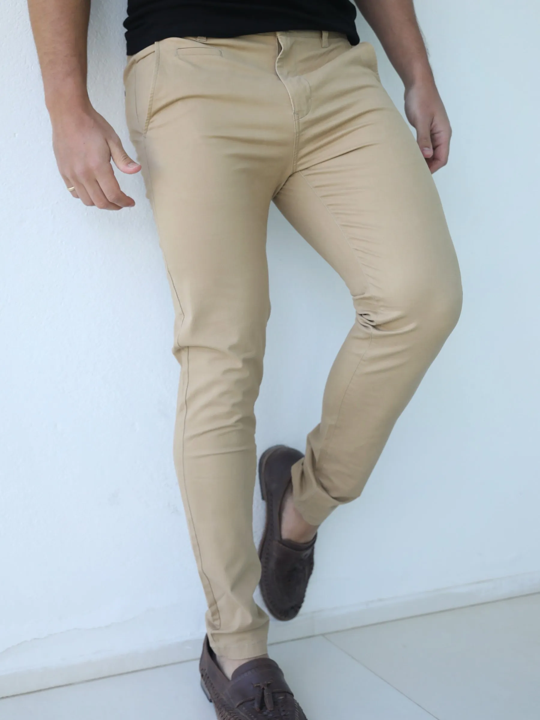 Stretch Chinos - Light Brown