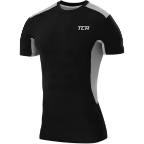 TCA FX Laser Mens Short Sleeve Compression Top - Black