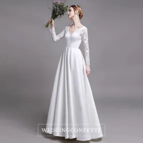 The Heatherly Wedding Bridal Illusion Sleeve Lace Gown