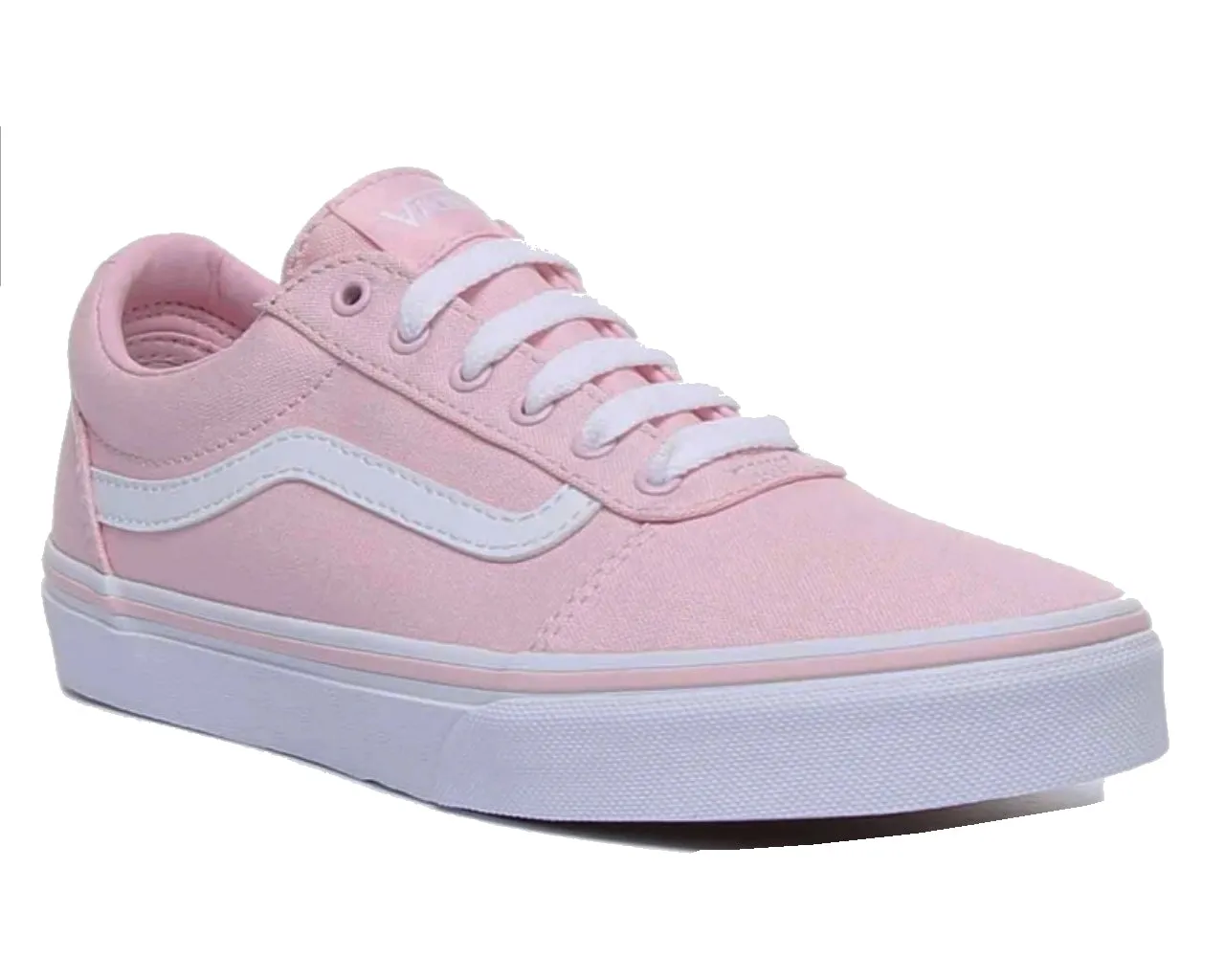 Vans Ward VN0A3TFWVUZ1 Canvas Lace Up Trainers Pink