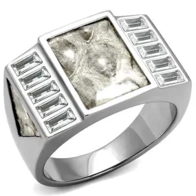 WildKlass Stainless Steel Ring No Plating Men AAA Grade CZ Clear