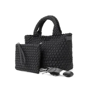 Woven Neoprene Mini Tote - Black