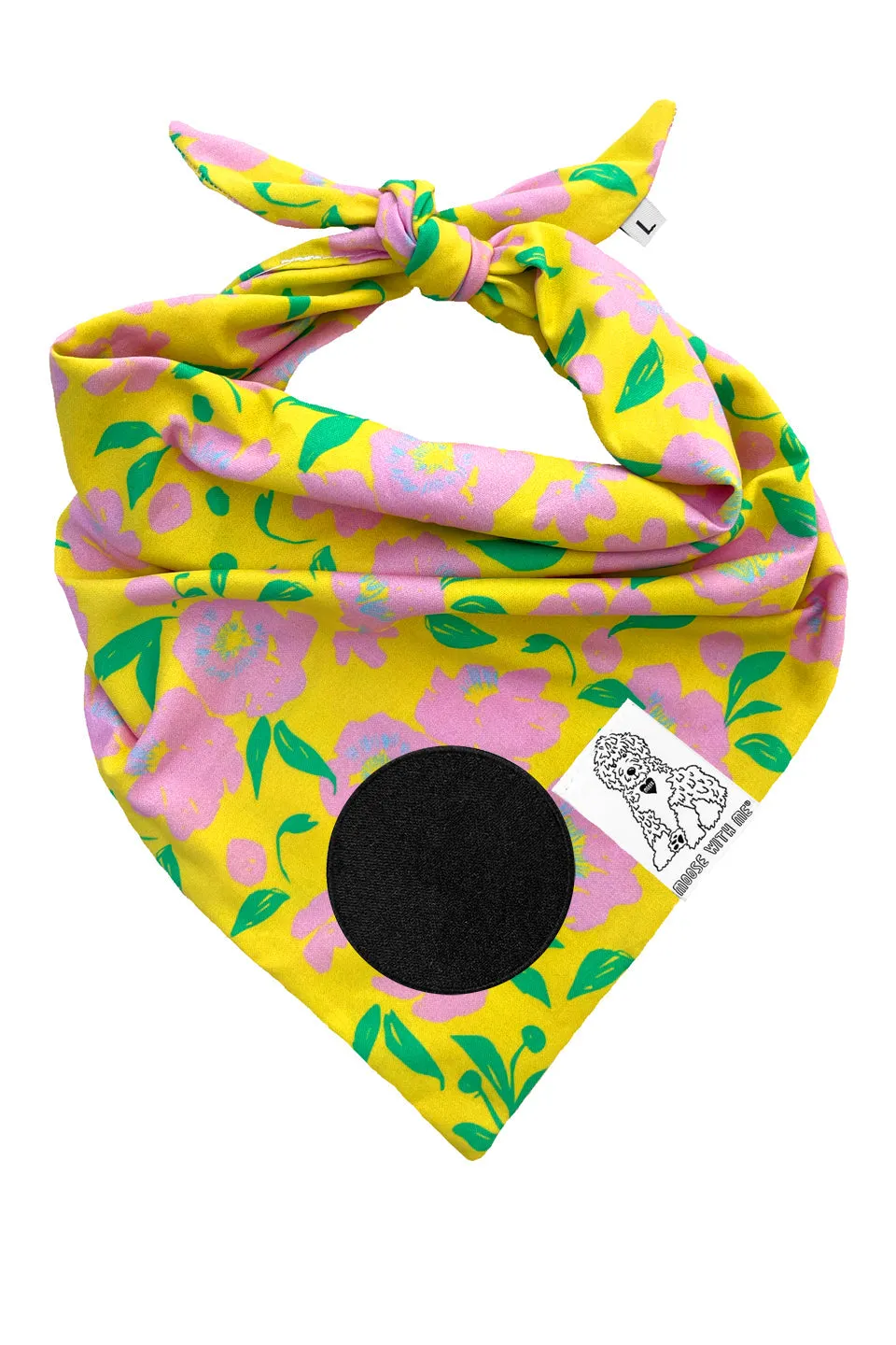 ★Dog Bandana Blooms - Customize with Interchangeable Velcro Patches